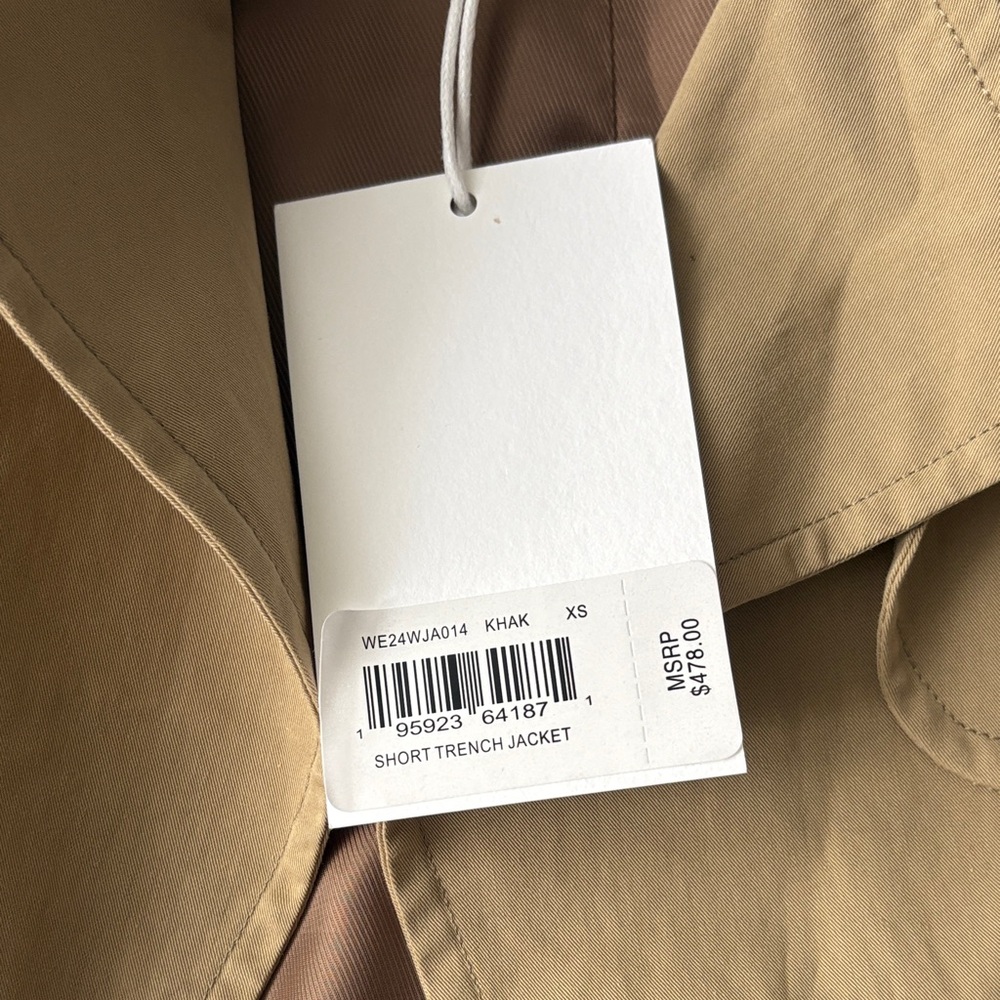 Frame Denim Cropped Tan Trench Jacket - Picture 2 of 3